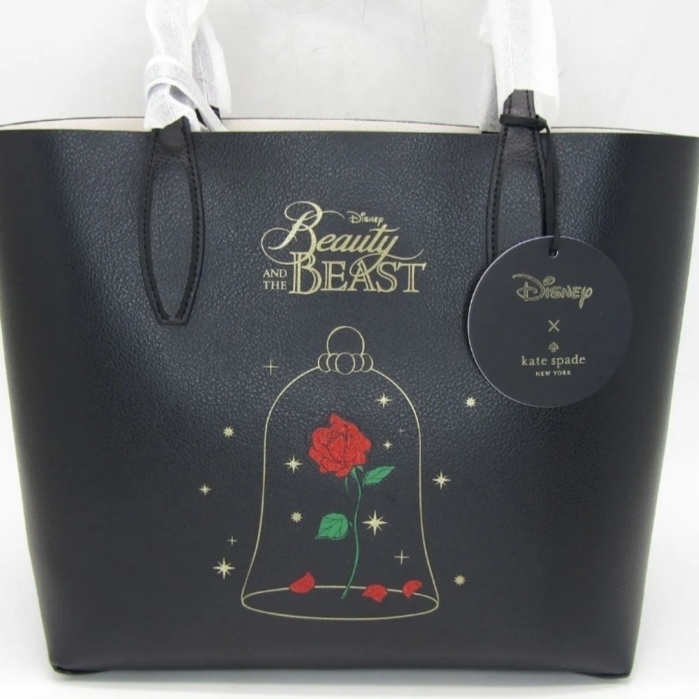 P2 - Beautiful Kate Spade Reversible Beauty and the Beast Large Tote - Picture 12 of 13